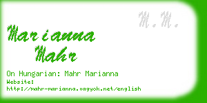 marianna mahr business card